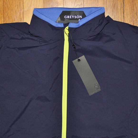 Greyson Trailwolf Lightweight Windproof Golf Jacket Mens M L Maltese Blue - Picture 2 of 5